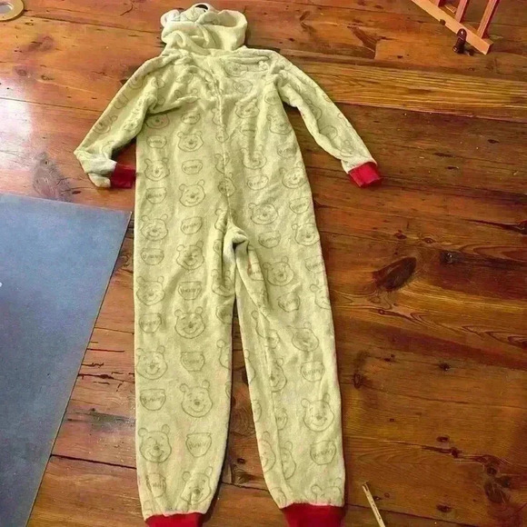 Disney Winnie the Pooh Zippered Onsie Fleece Pajamas Costume - Picture 10 of 10